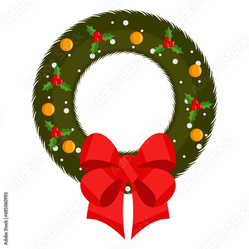 Christmas Wreath Illustration