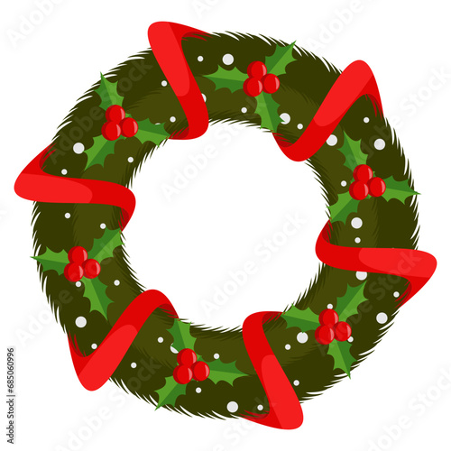 Christmas Wreath Illustration