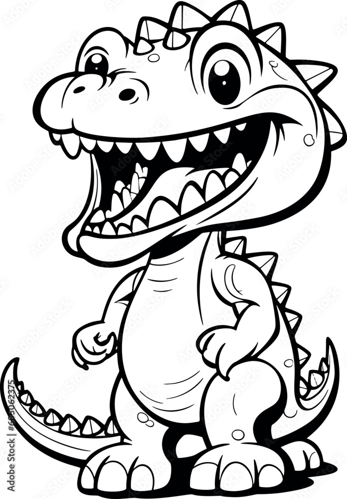 A playful, cartoon-style happy dinosaur, illuminated on a transparent background, radiating joy and excitement. Generative AI A playful, cartoon-style happy dinosaur, illuminated on a transparent background, radiating joy and excitement. Generative AI