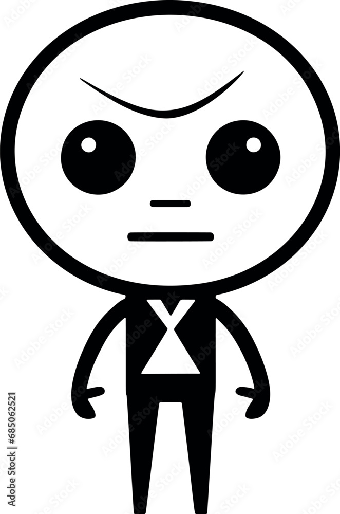 Vampire Halloween mascot in black and white on a transparent background. Generative AI Vampire Halloween mascot in black and white on a transparent background. Generative AI
