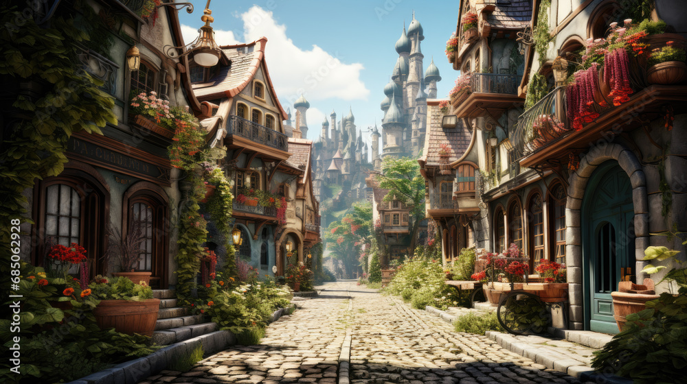 Fototapeta premium A fairy-tale town
