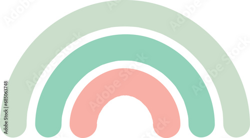 Cute colorful rainbow icon. Perfect for kids, posters, prints, cards, fabric.