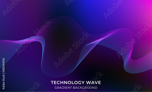 technology wave gradient background, background design, technology gradient, technology wave, background