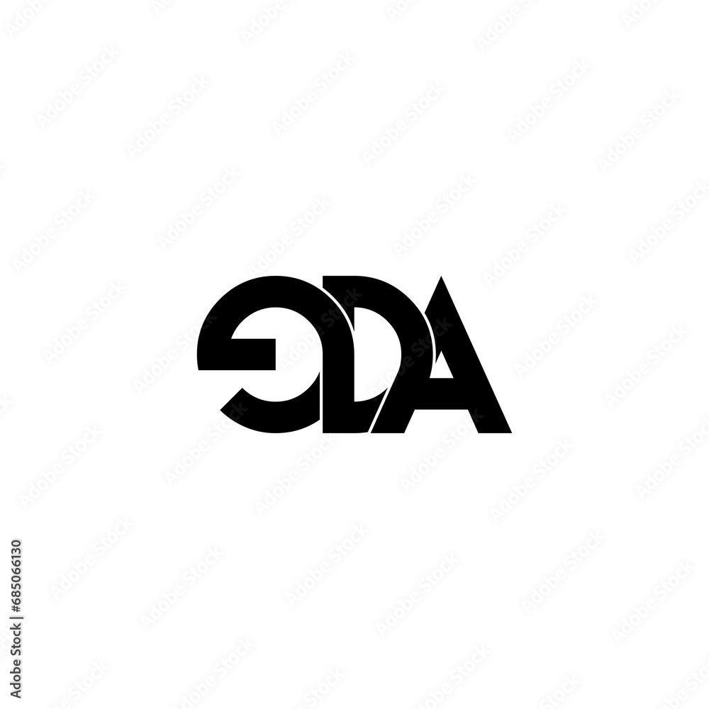 eda lettering initial monogram logo design
