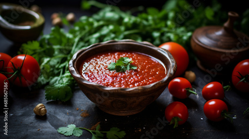 Traditional Latin American mexican salsa sauce