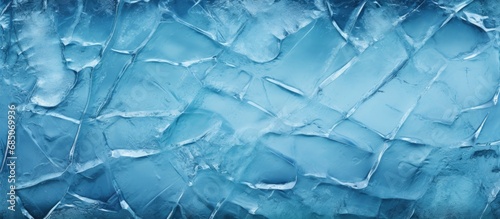 Cracked blue ice backdrop c...