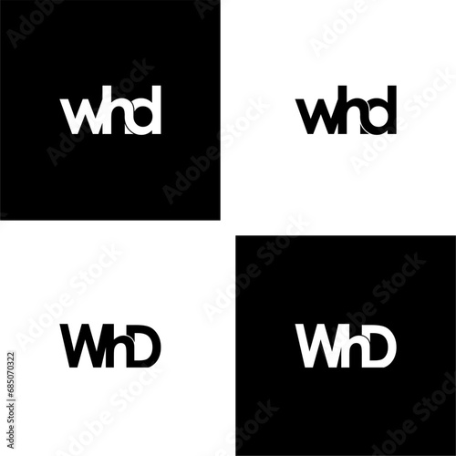 whd lettering initial monogram logo design set