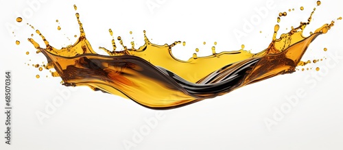 Isolated oil spill texture on white background copy space image