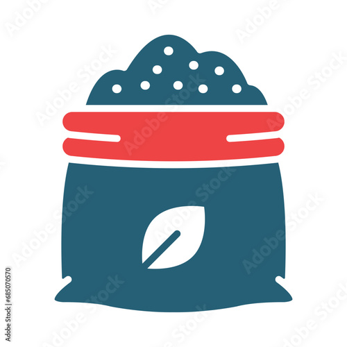 Fertilizer Glyph Two Color Icon Design