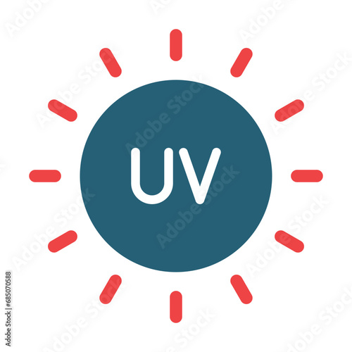Ultraviolet Glyph Two Color Icon Design