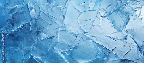 Cracked blue ice backdrop c...