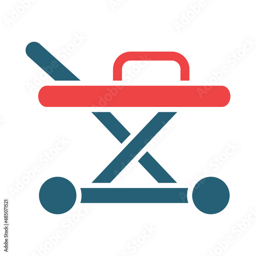 Stretcher Glyph Two Color Icon Design