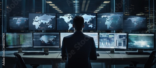 IT engineer working with mu...