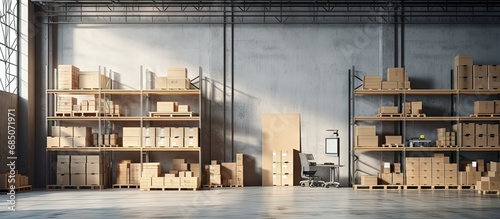 Contemporary shelved wareho...