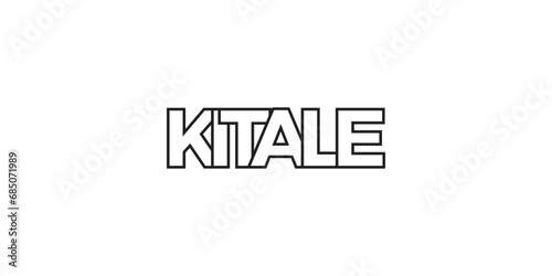 Kitale in the Kenya emblem. The design features a geometric style, vector illustration with bold typography in a modern font. The graphic slogan lettering. photo
