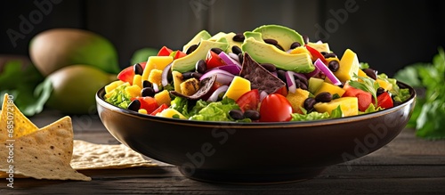 Healthy salad with avocado ...