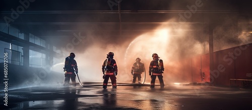 Firefighters utilizing an i...