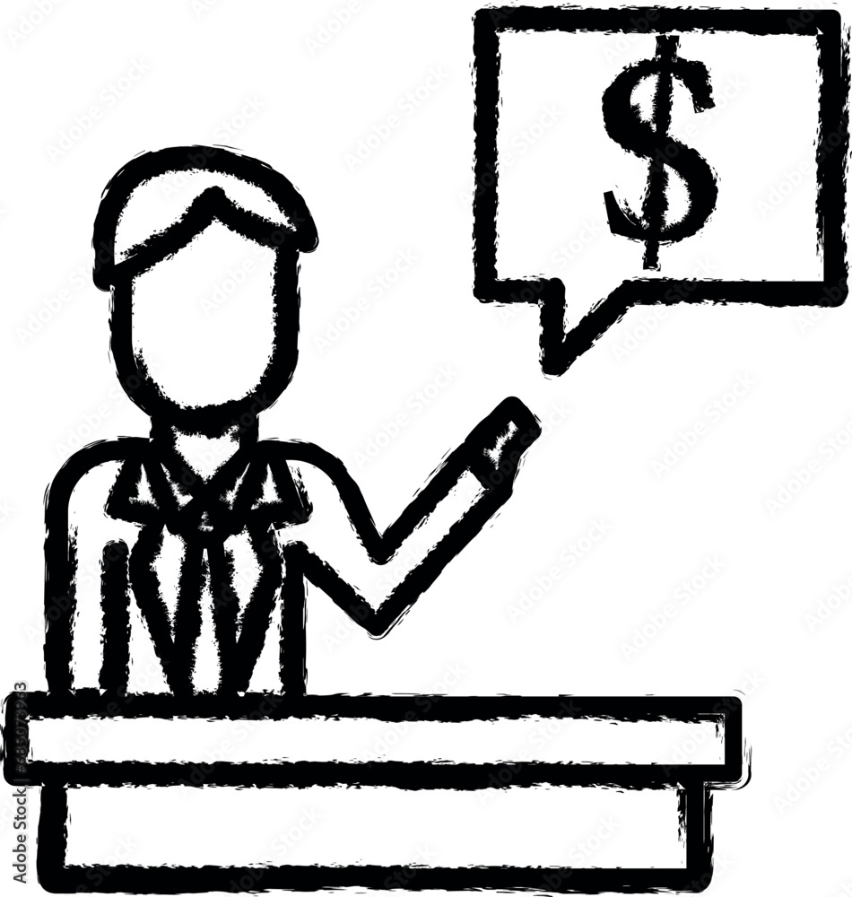 Corporate and business, business man, financial vector icon in grunge style Corporate and business, business man, financial vector icon in grunge style