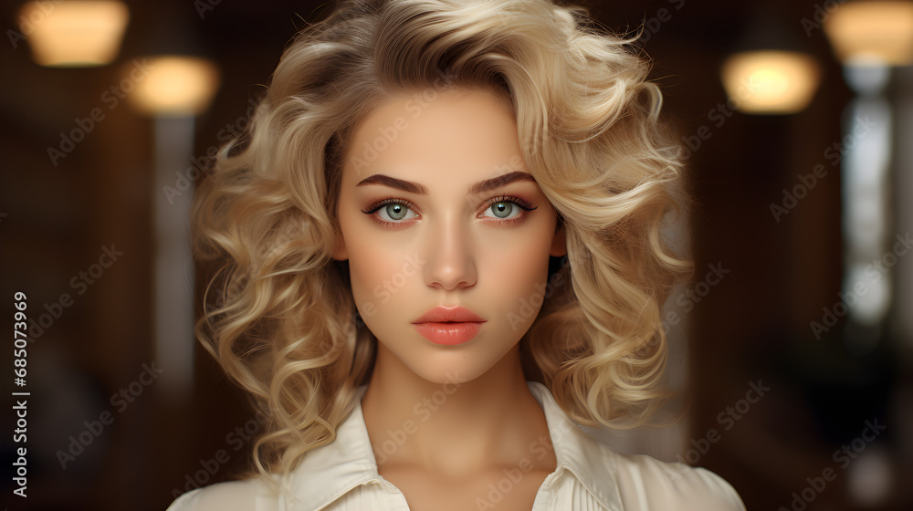 Promoting cosmetics using a gorgeous female face to showcase radiant beauty, Promoting cosmetics using a gorgeous female face to showcase radiant beauty,