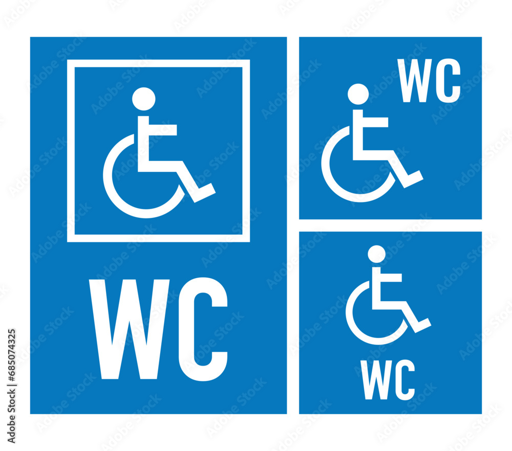 restroom for the disabled, toilet sign for handicapped people restroom for the disabled, toilet sign for handicapped people