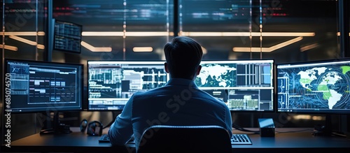 IT engineer working with mu...