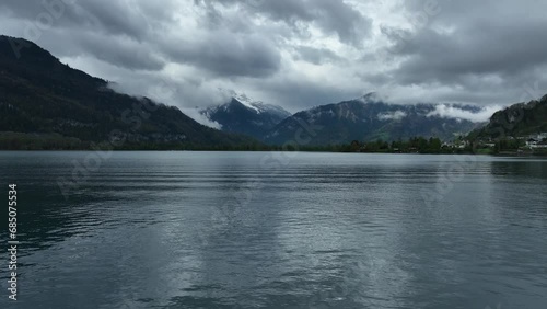 Switzerland Drone footage, Alps, Lake, Mountain View