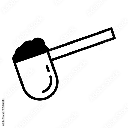 spoon solid glyph icon illustration