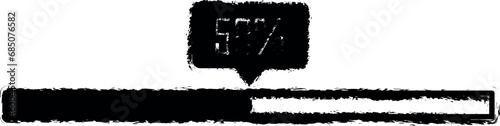 loading bar percent vector icon in grunge style