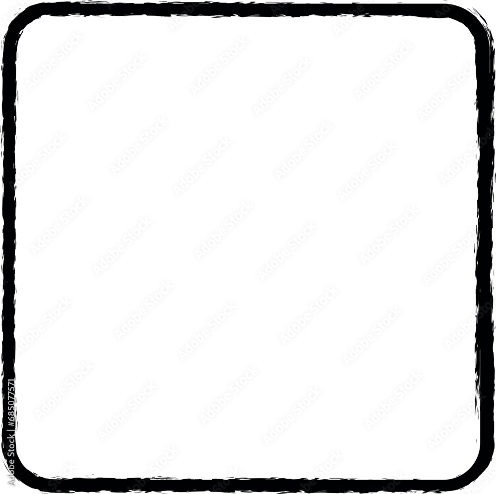 Fototapeta premium square rounded sign vector icon in grunge style