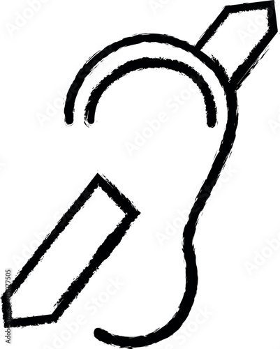 assistive listening system sign vector icon in grunge style