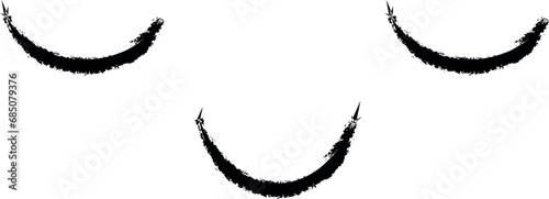 shy face vector icon in grunge style