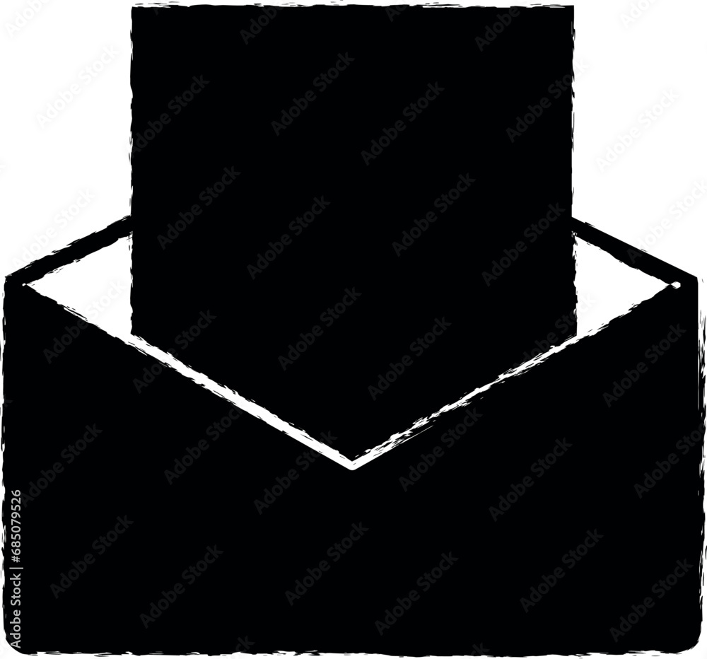 the envelope vector icon in grunge style