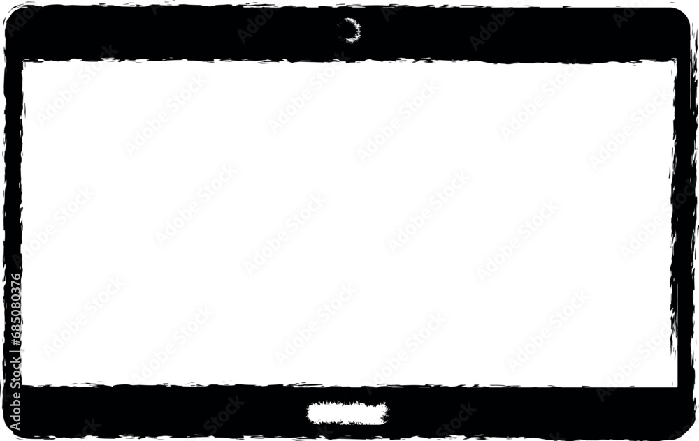 the tablet vector icon in grunge style the tablet vector icon in grunge style