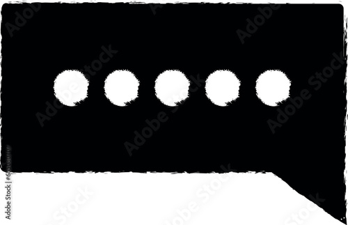 colloquial vector icon in grunge style