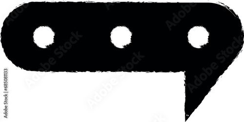 colloquial vector icon in grunge style