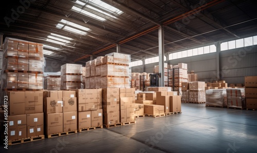 full warehouse with packed goods © David Kreuzberg