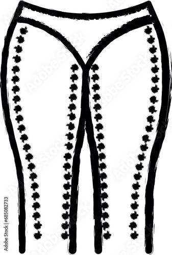 Woman legs, liposuction vector icon in grunge style