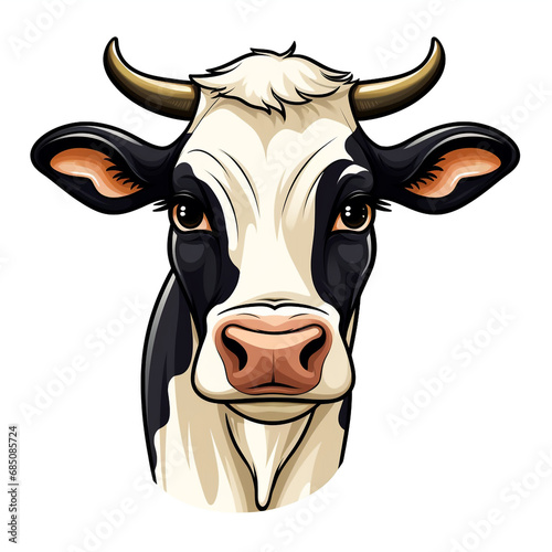 Ai Generated portrait of a cow