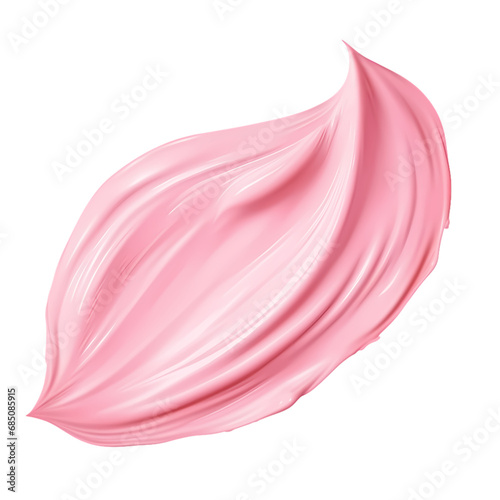 Pastel pink beauty swatch, skincare and makeup cosmetic product sample texture isolated on transparent background