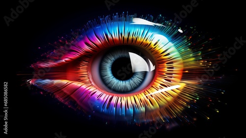 iris, rainbow, eye, concept, 4k, 3d, rendering, animation, multicolored, vibrant, colorful, spectrum, technology, futuristic, vision, innovation, visual, fantasy, science, abstract, digital, art, crea