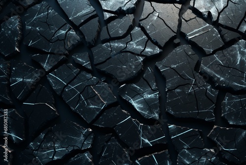 cracked asphalt texture background. generative ai