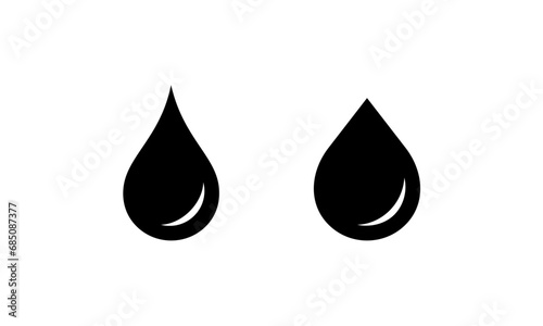 Water drop simple icon logo photo