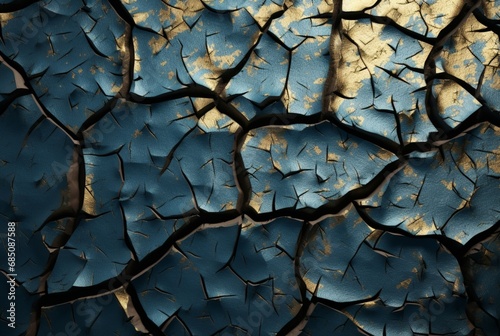 cracked asphalt texture background. generative ai © LivroomStudio