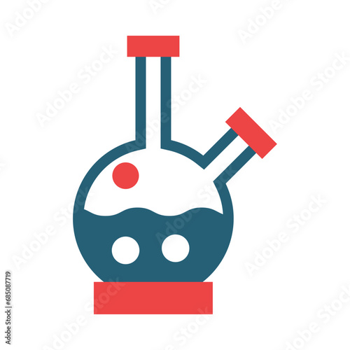 Bong Glyph Two Color Icon Design