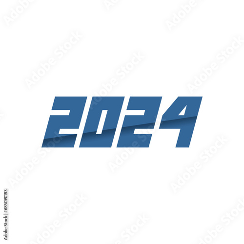 The 2024 logo with a blue theme is simple and attractive
