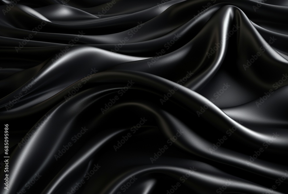 luxury black fabric background. generative ai