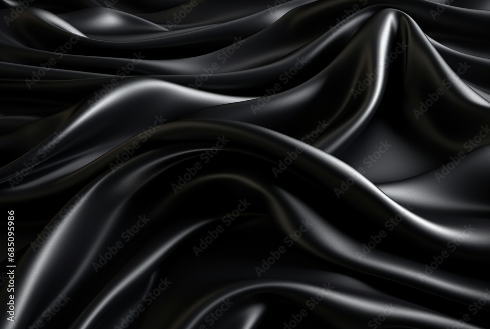 Fototapeta premium luxury black fabric background. generative ai