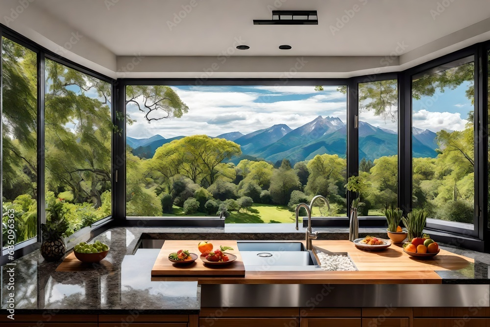 Fototapeta premium modern kitchen interior