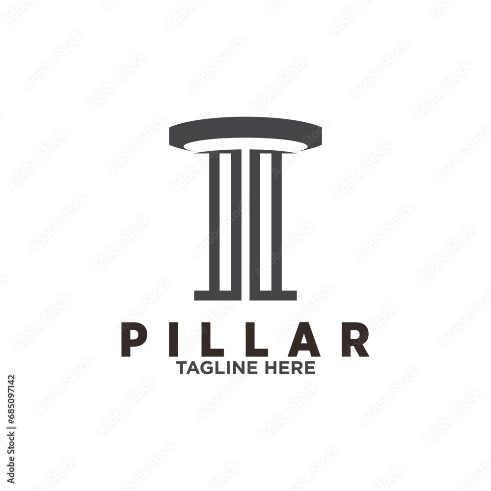 Vector pillar logo vector design template