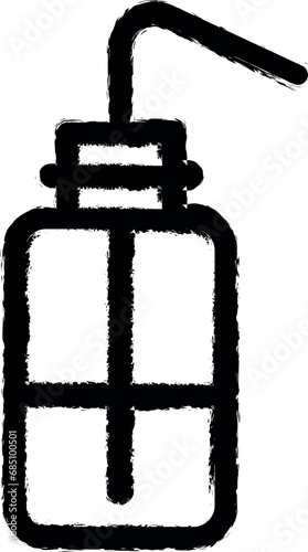 Flask, chemistry vector icon in grunge style © Gunay